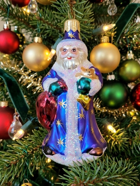 Christopher Radko Other - 1998 CHRISTOPHER RADKO Petite Pere Noel Germany Glass Christmas Ornament tag